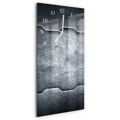 Ceas vertical de perete din sticlă Metal