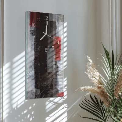Ceas vertical de perete din sticlă Abstracție