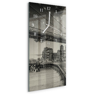 Ceas vertical de perete din sticlă Perspective