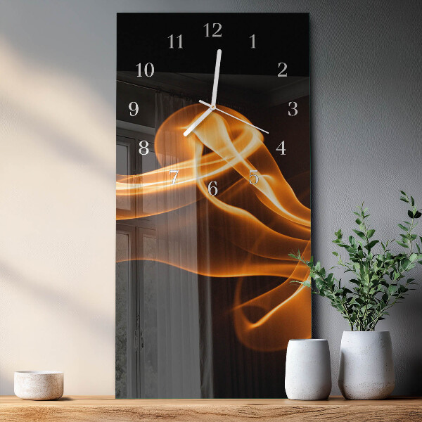 Ceas vertical de perete din sticlă Abstracție