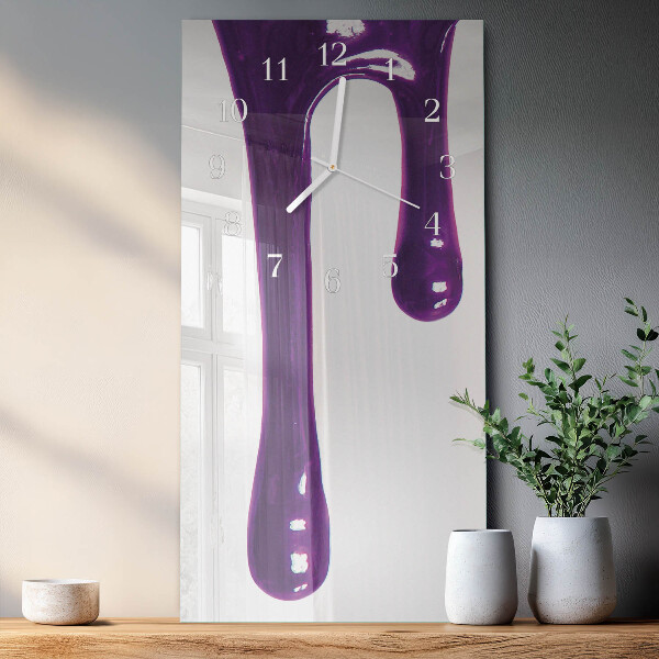 Ceas vertical de perete din sticlă Muci