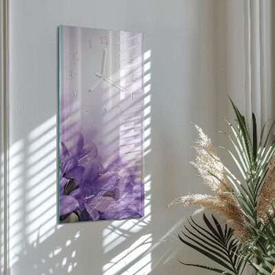 Ceas vertical de perete din sticlă Floare