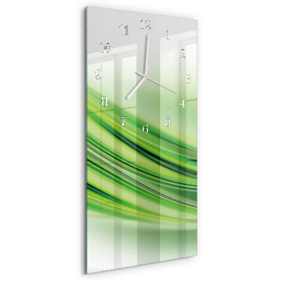 Ceas vertical de perete din sticlă Artă abstractă