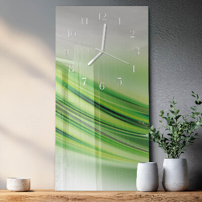 Ceas vertical de perete din sticlă Artă abstractă