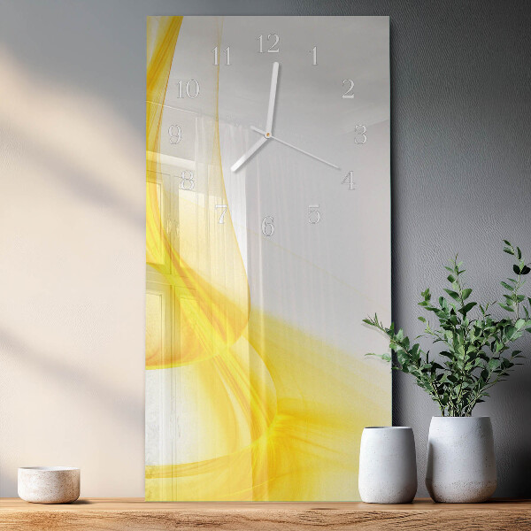 Ceas vertical de perete din sticlă Abstracție