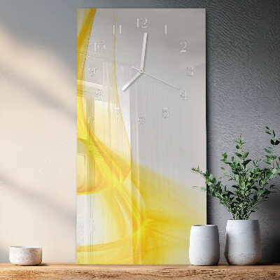 Ceas vertical de perete din sticlă Abstracție