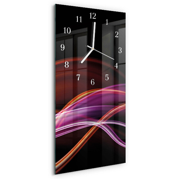Ceas vertical de perete din sticlă Artă abstractă