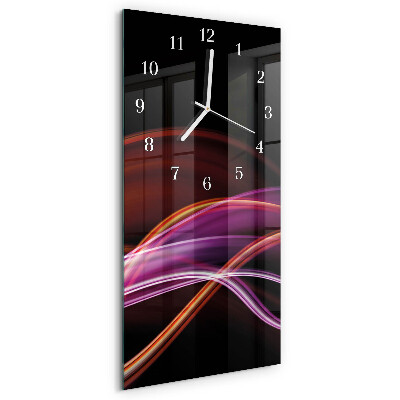 Ceas vertical de perete din sticlă Artă abstractă