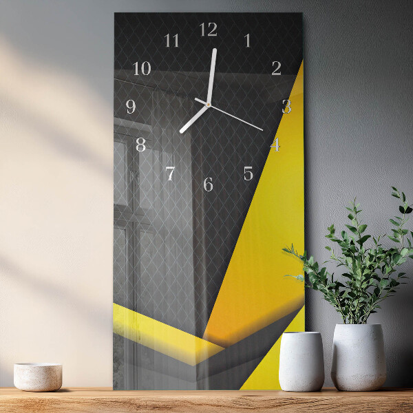 Ceas vertical de perete din sticlă Abstracție