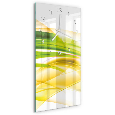 Ceas vertical de perete din sticlă Abstracție