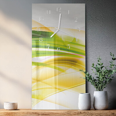 Ceas vertical de perete din sticlă Abstracție