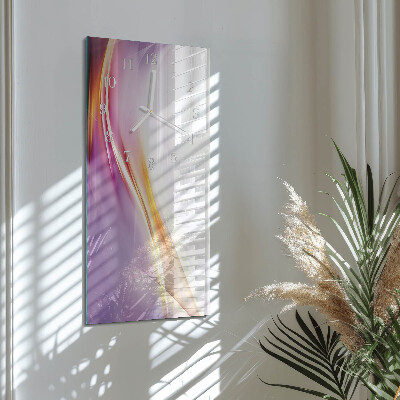 Ceas vertical de perete din sticlă Abstracție