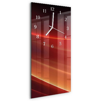 Ceas vertical de perete din sticlă Abstracție