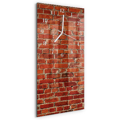 Ceas vertical de perete din sticlă Zid de cărămidă