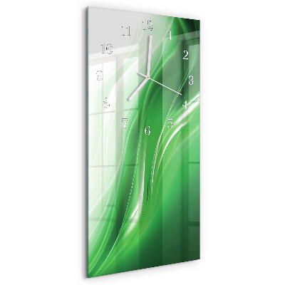 Ceas vertical de perete din sticlă Abstracție