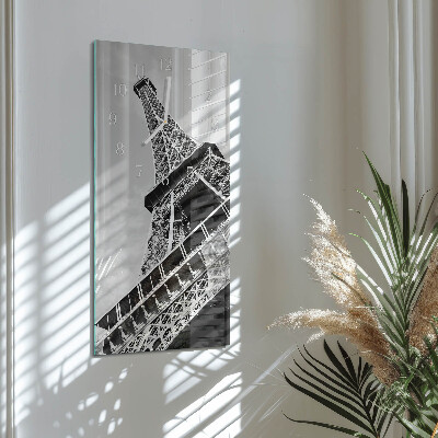 Ceas vertical de perete din sticlă Turnul Eiffel