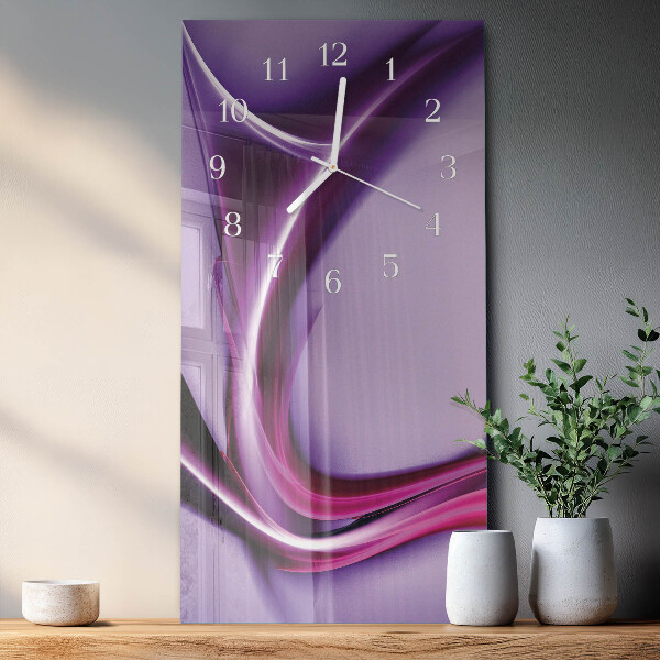 Ceas vertical de perete din sticlă Abstracție