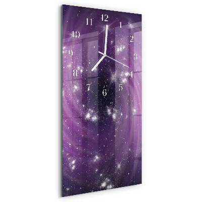 Ceas vertical de perete din sticlă Abstracție