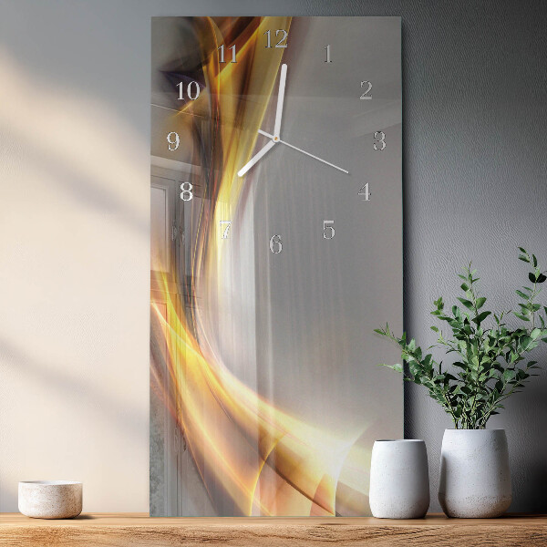 Ceas vertical de perete din sticlă Abstracție