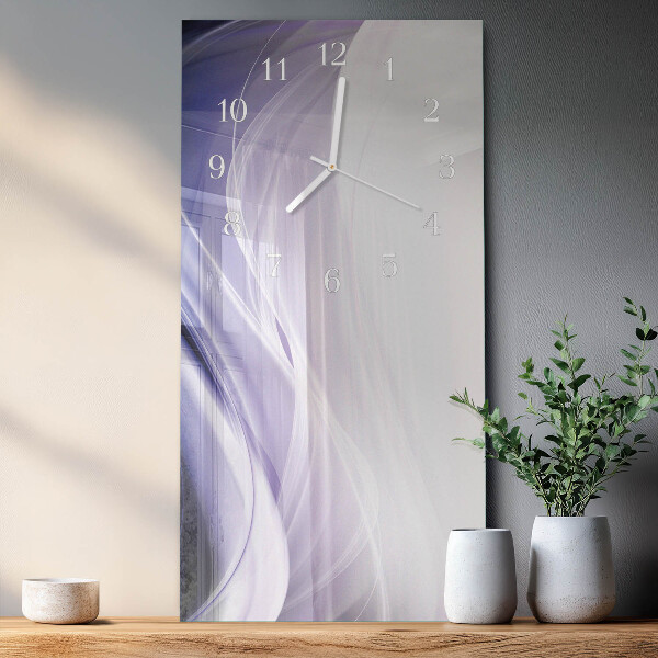 Ceas vertical de perete din sticlă Abstracție