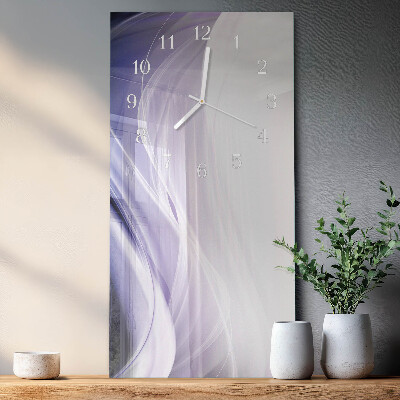 Ceas vertical de perete din sticlă Abstracție