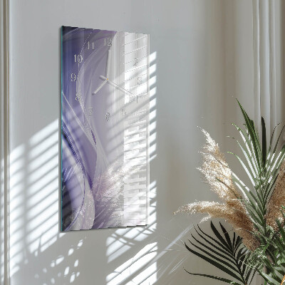 Ceas vertical de perete din sticlă Abstracție
