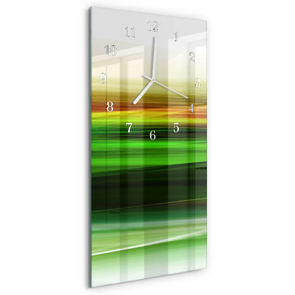 Ceas vertical de perete din sticlă Abstracție