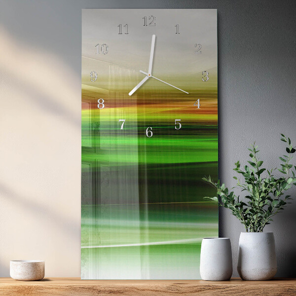 Ceas vertical de perete din sticlă Abstracție