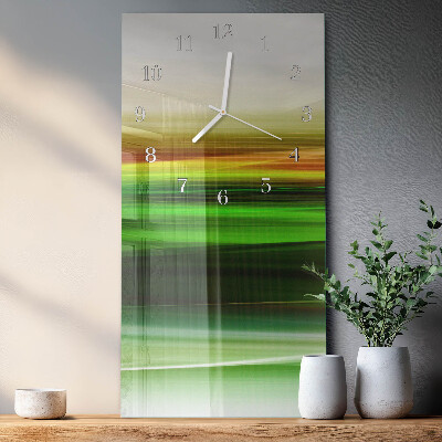 Ceas vertical de perete din sticlă Abstracție