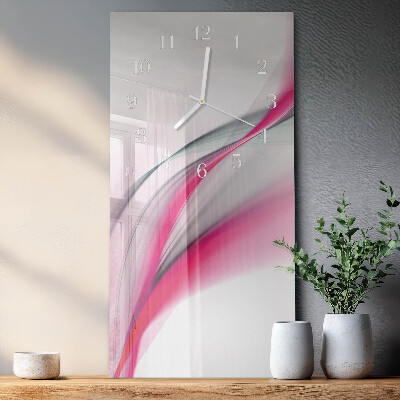 Ceas vertical de perete din sticlă Abstracție