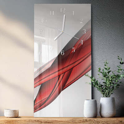 Ceas vertical de perete din sticlă Abstracție