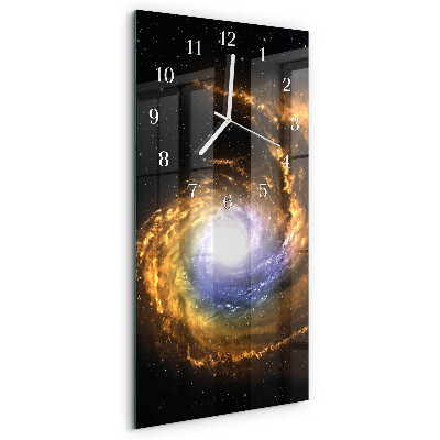 Ceas vertical de perete din sticlă Cosmos