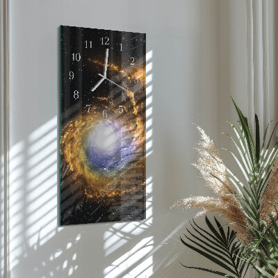Ceas vertical de perete din sticlă Cosmos