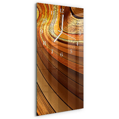 Ceas vertical de perete din sticlă Abstracție