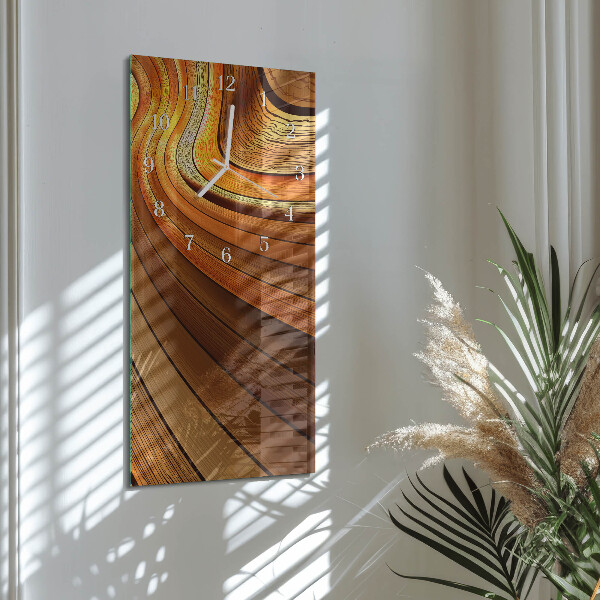 Ceas vertical de perete din sticlă Abstracție