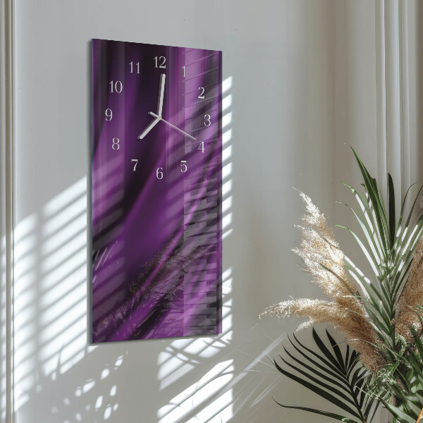 Ceas vertical de perete din sticlă Abstracție