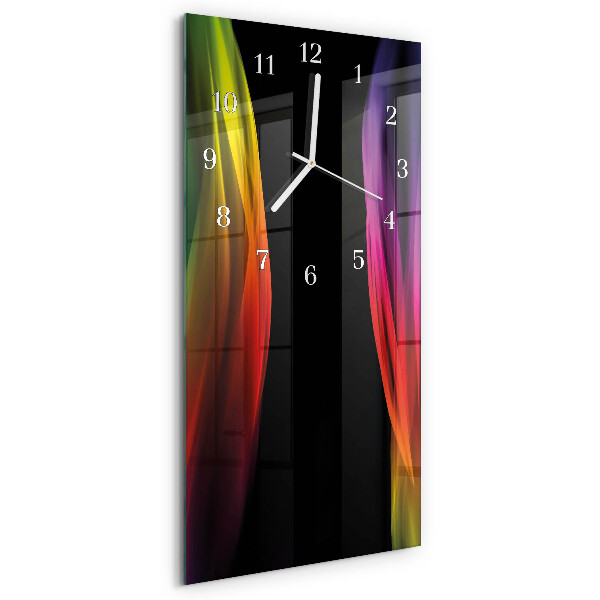 Ceas vertical de perete din sticlă Abstracție