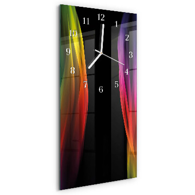Ceas vertical de perete din sticlă Abstracție