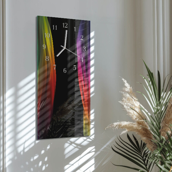 Ceas vertical de perete din sticlă Abstracție