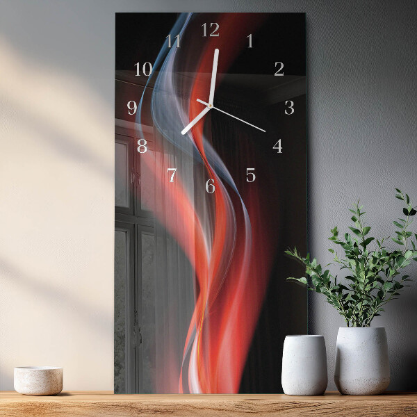 Ceas vertical de perete din sticlă Abstracție