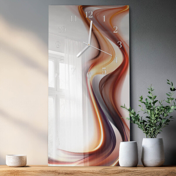 Ceas vertical de perete din sticlă Abstracție