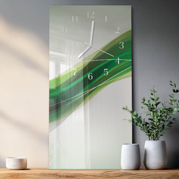 Ceas vertical de perete din sticlă Abstracție