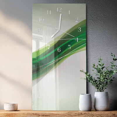 Ceas vertical de perete din sticlă Abstracție