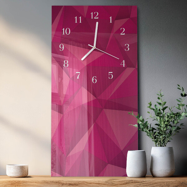 Ceas vertical de perete din sticlă Abstracție