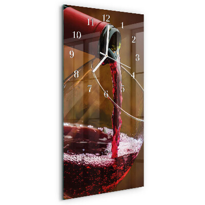 Ceas vertical de perete din sticlă Vin