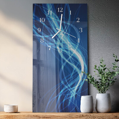 Ceas vertical de perete din sticlă Abstracție
