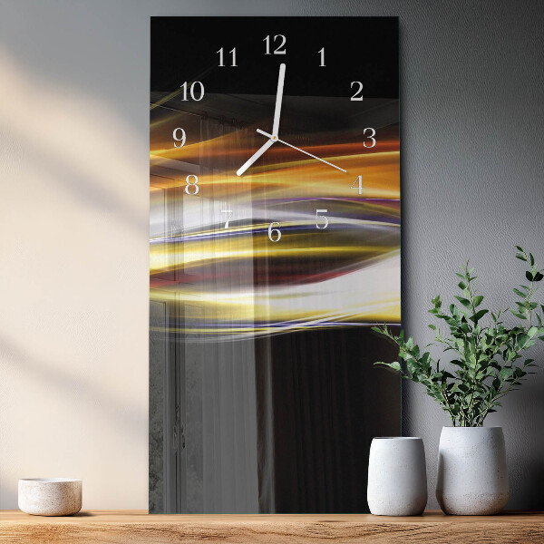 Ceas vertical de perete din sticlă Abstracție