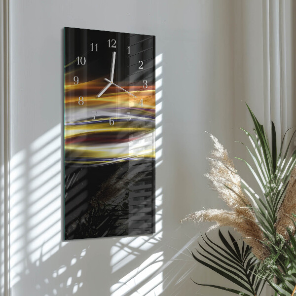 Ceas vertical de perete din sticlă Abstracție