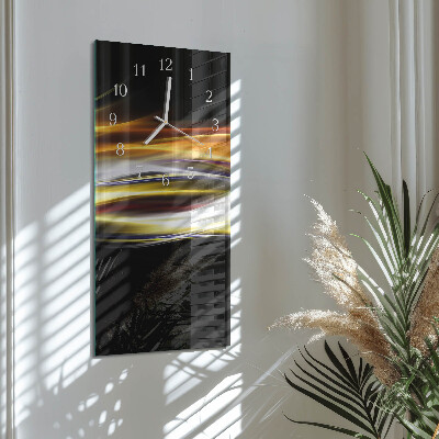 Ceas vertical de perete din sticlă Abstracție