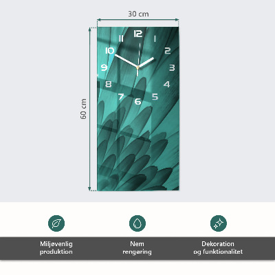 Ceas vertical de perete din sticlă Abstracție